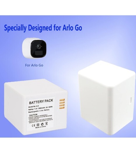 ALREYSUE Replacement Battery for Arlo Go Camera 2-Pk 7.2V 3660 mAh