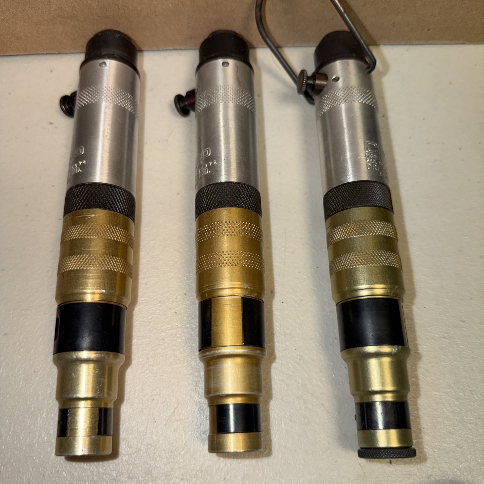 Cleco 4RSA10 Inline Pneumatic Adjustable Torque Nutrunner Screwdriver 1/4" Drive