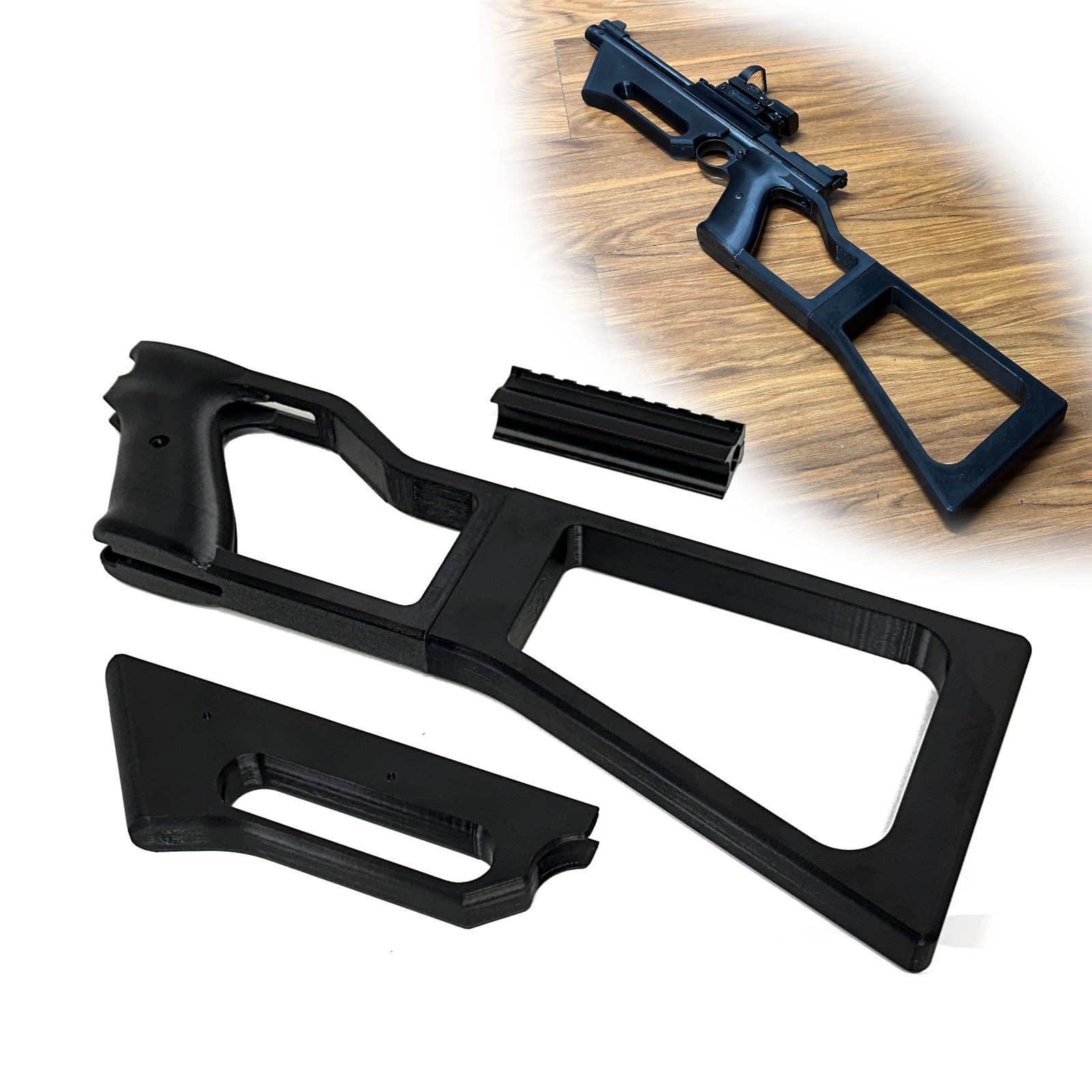 Upgrade kit for Crossman 1377 Classic Stock, Pump Grip, & Picatinny rail