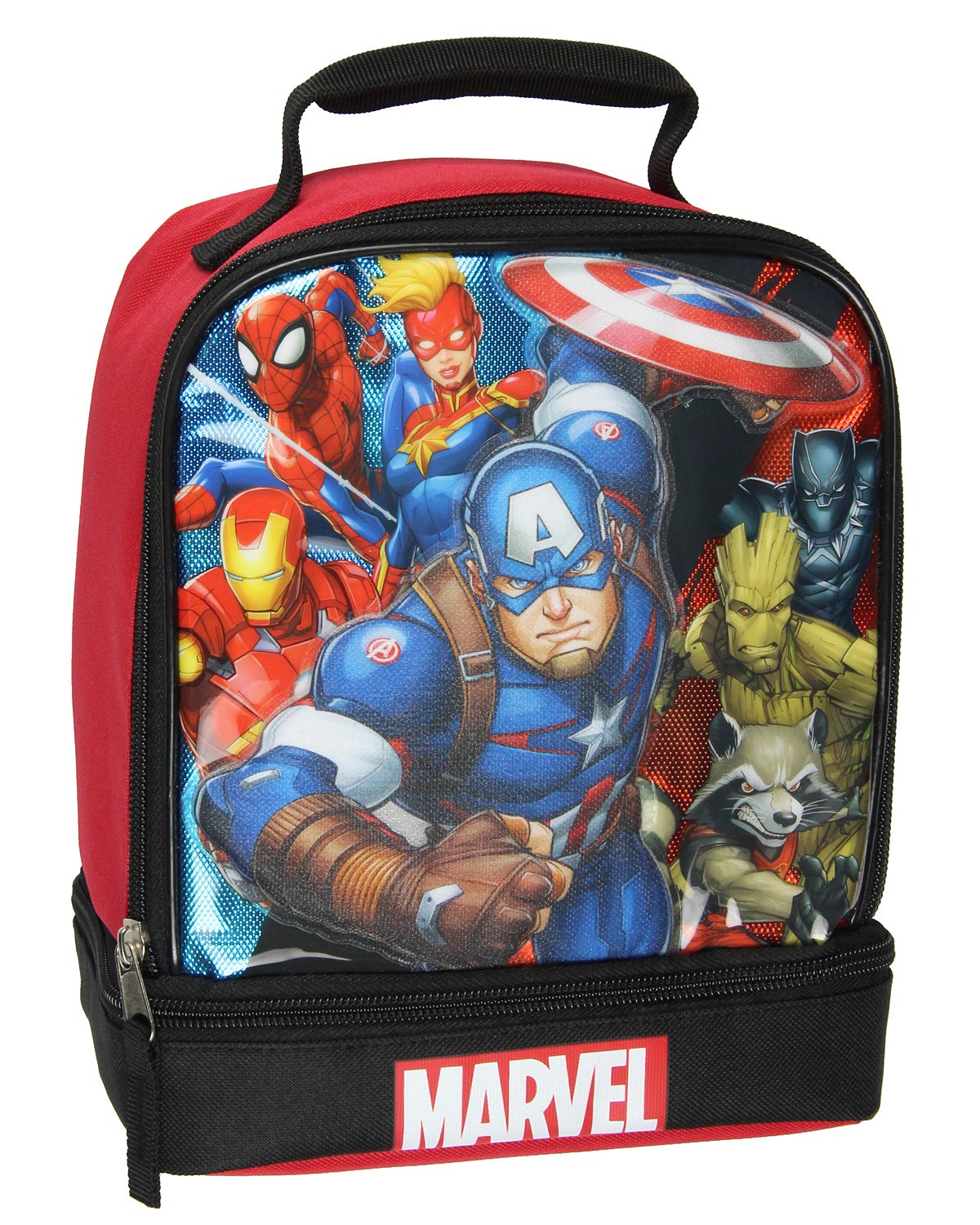 Marvel Universe Comics Avengers Captain America Dual Compartment Insulated Lunch