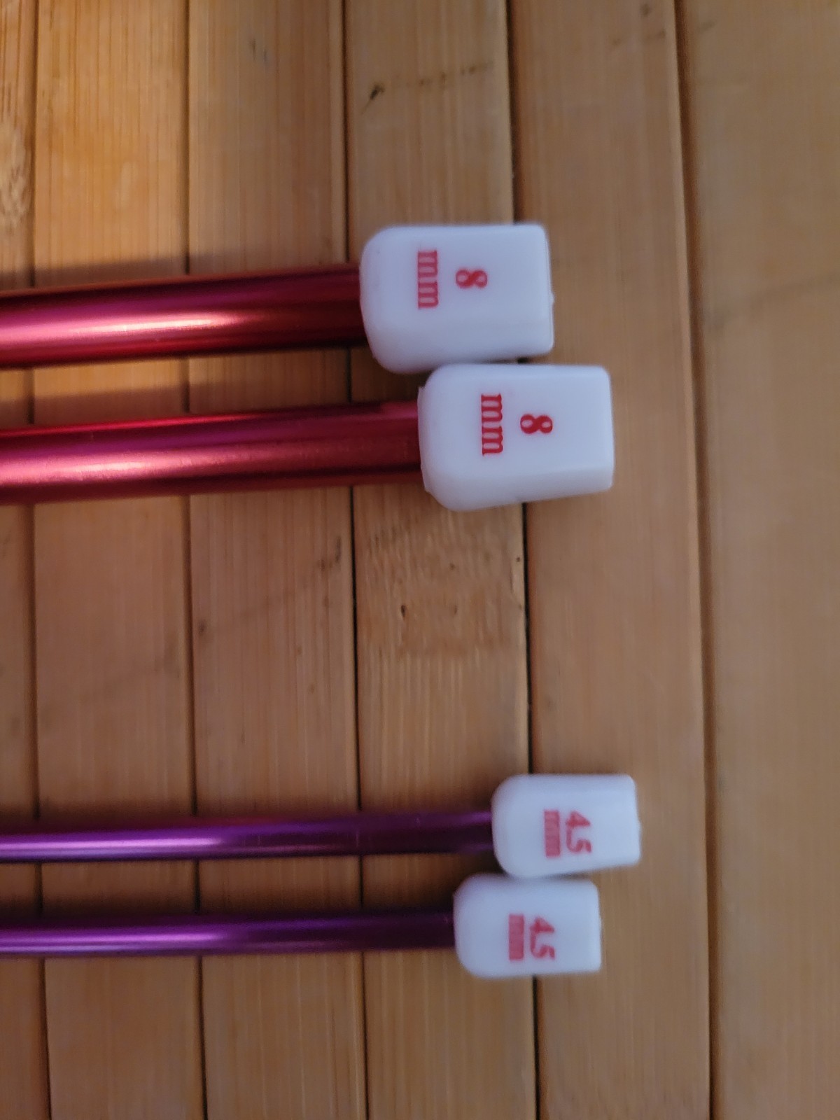 Tunisian HOOKS 2 pairs, 10" , Sizes 4.5 mm & 8mm