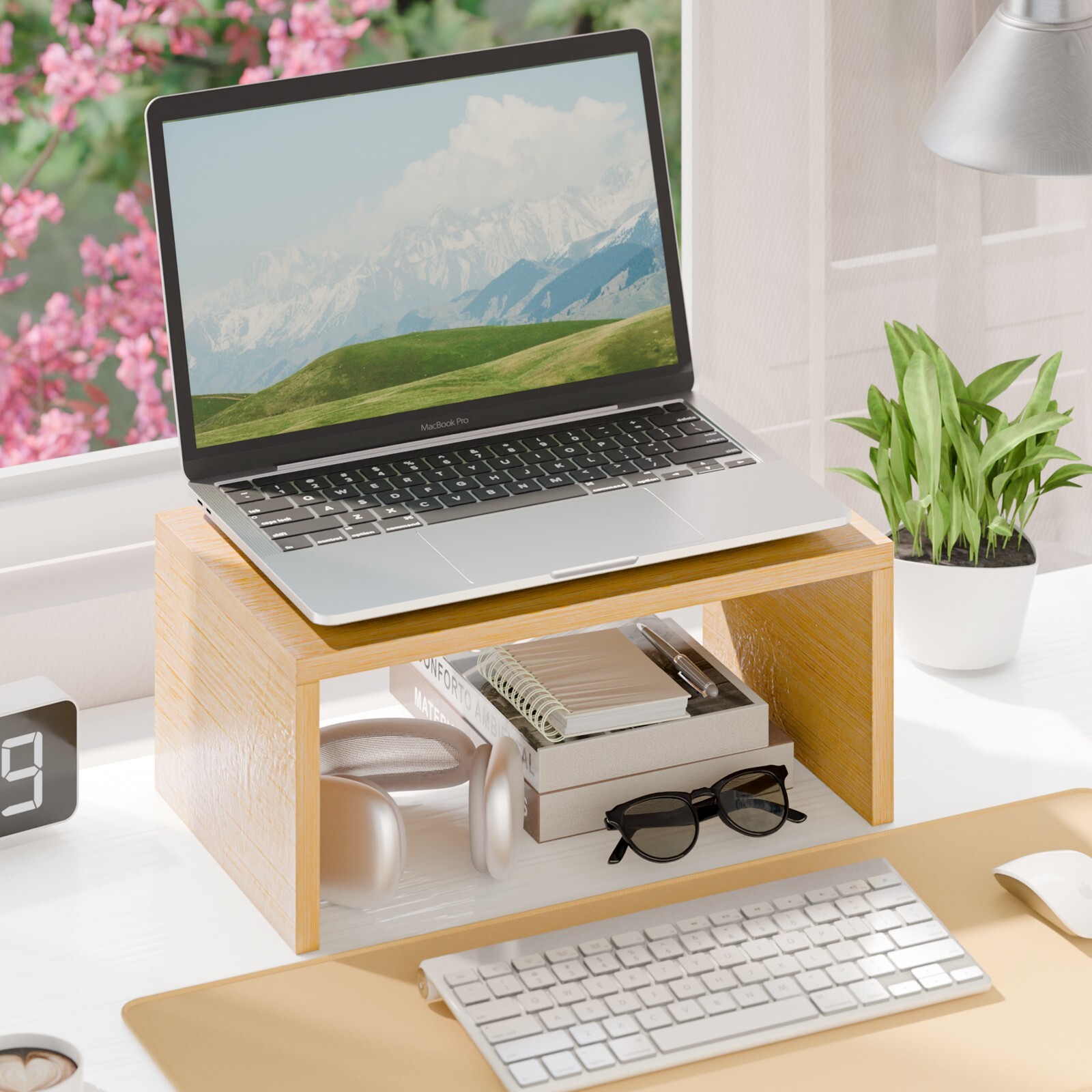Higher Monitor Stand Riser for Desk Small Monitor Stand TV/Screen/PC/Laptop.