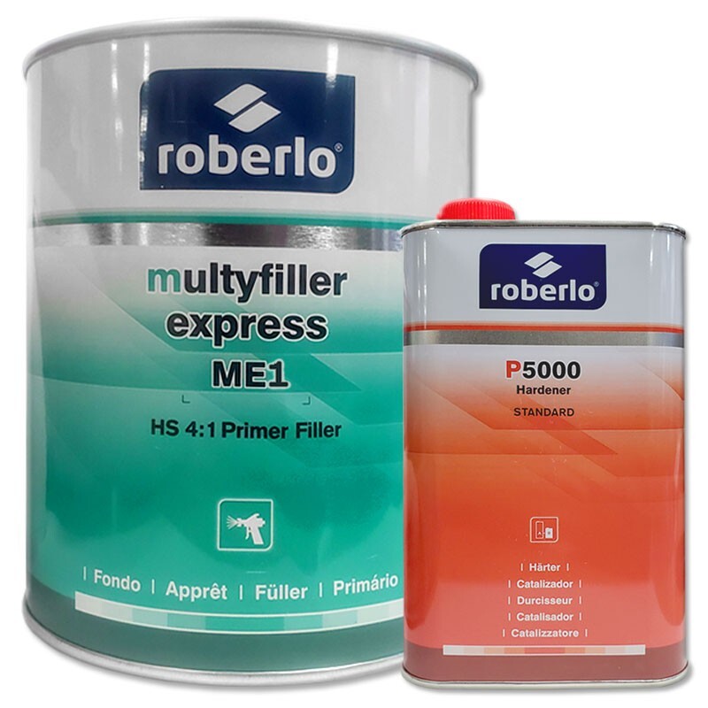 Roberlo Multyfiller Express DTM ME1 Light Grey Primer Filler, 1 Liter