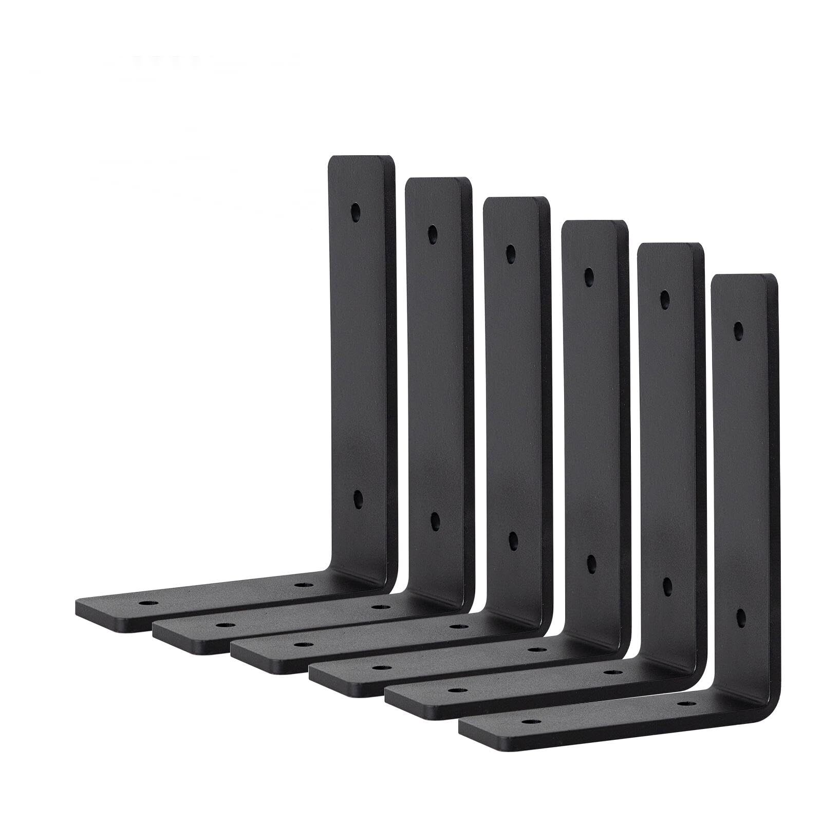 Heavy Duty Shelf Brackets 10 Inch 6 Pack Rustic L Floating Shelf Brackets Wal...