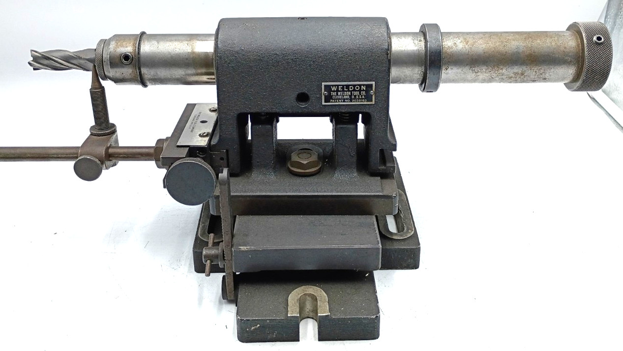 Weldon End Mill Tool Sharpening Grinding Fixture w/ Tilting Sub Base 2035163