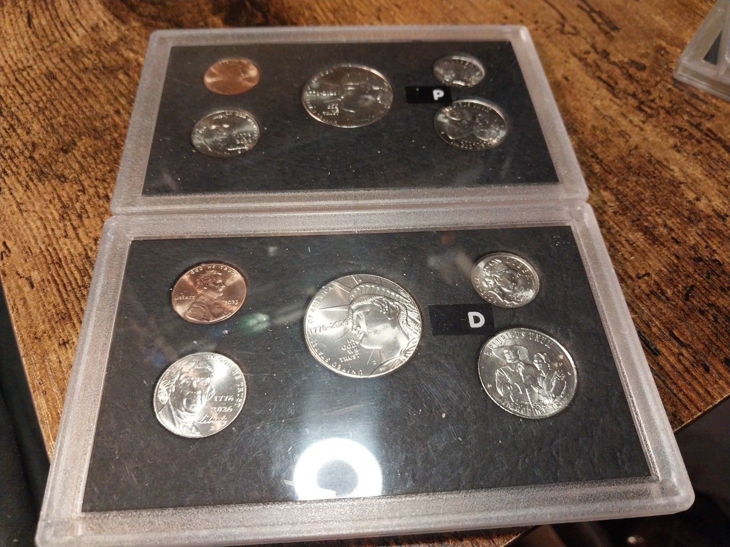 DUAL DATED 2026 SEMI Q. SET OF HALF-NICKEL 10 COINS WITH 2025 CENT UNCIRCULATED