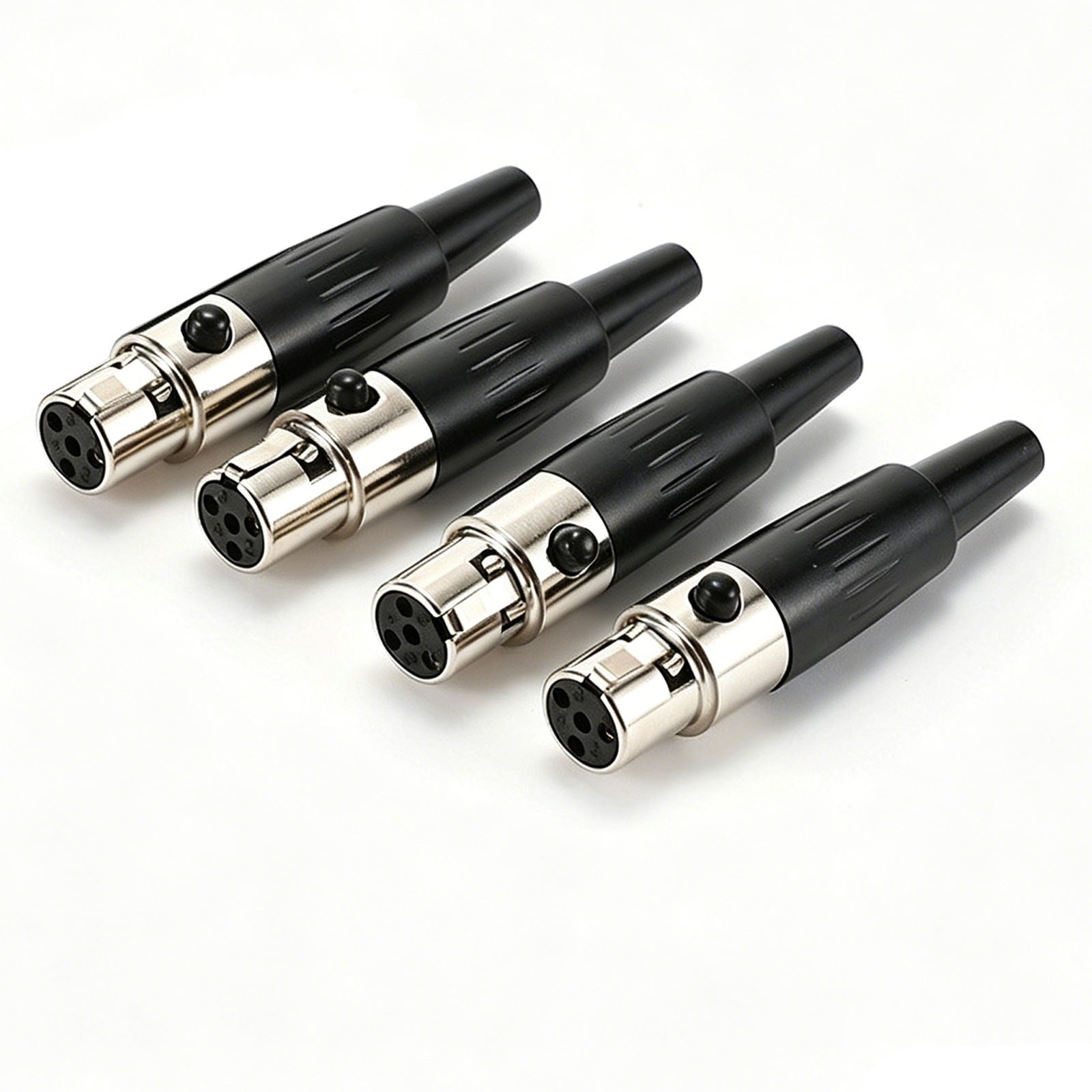 4,Mini XLR Connector Female Microphone End TA4F 4 Pin Panel Mount XLR Plug