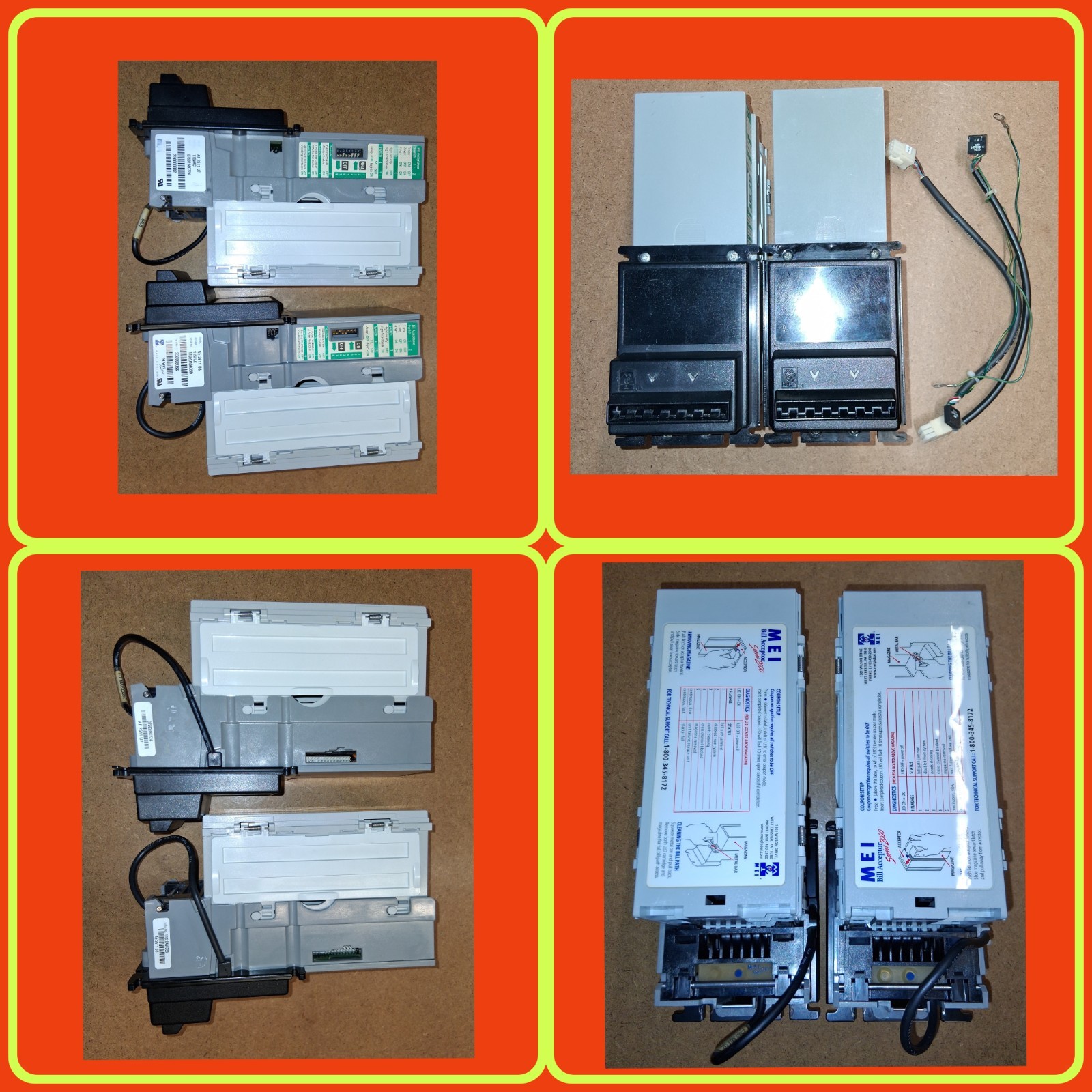 LOT of 2 MEI MARS AE 2611 $1,$5,$10 & $20 Bill Validator Acceptor 110v