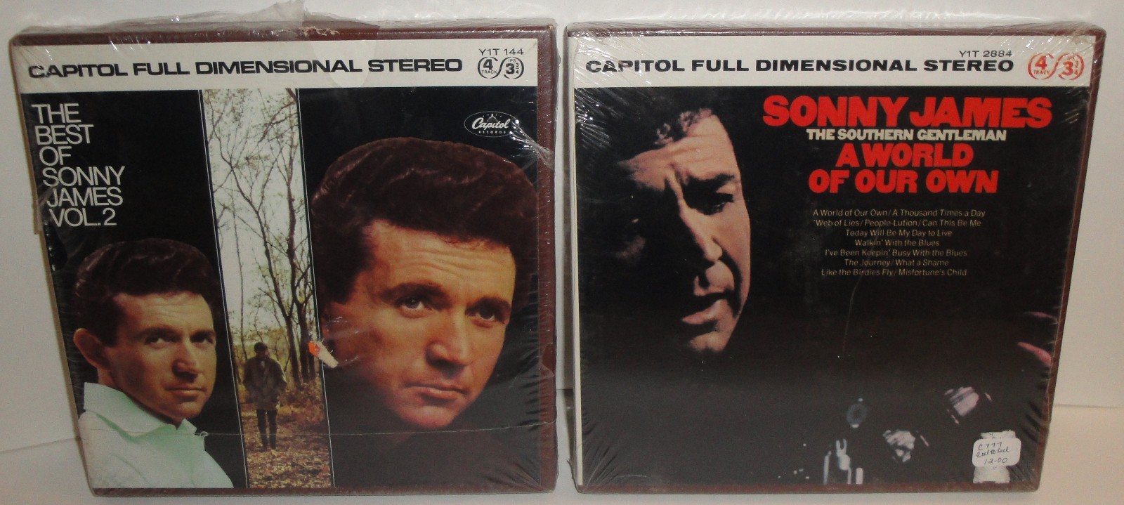 SONNY JAMES REEL TO REEL TAPE LOT Best of Vol. 2 A World of Our Own Vintage New