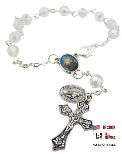 Catholic Gift Saint St Christopher Travel Protection 6MM Bead 5 3/4 Inch