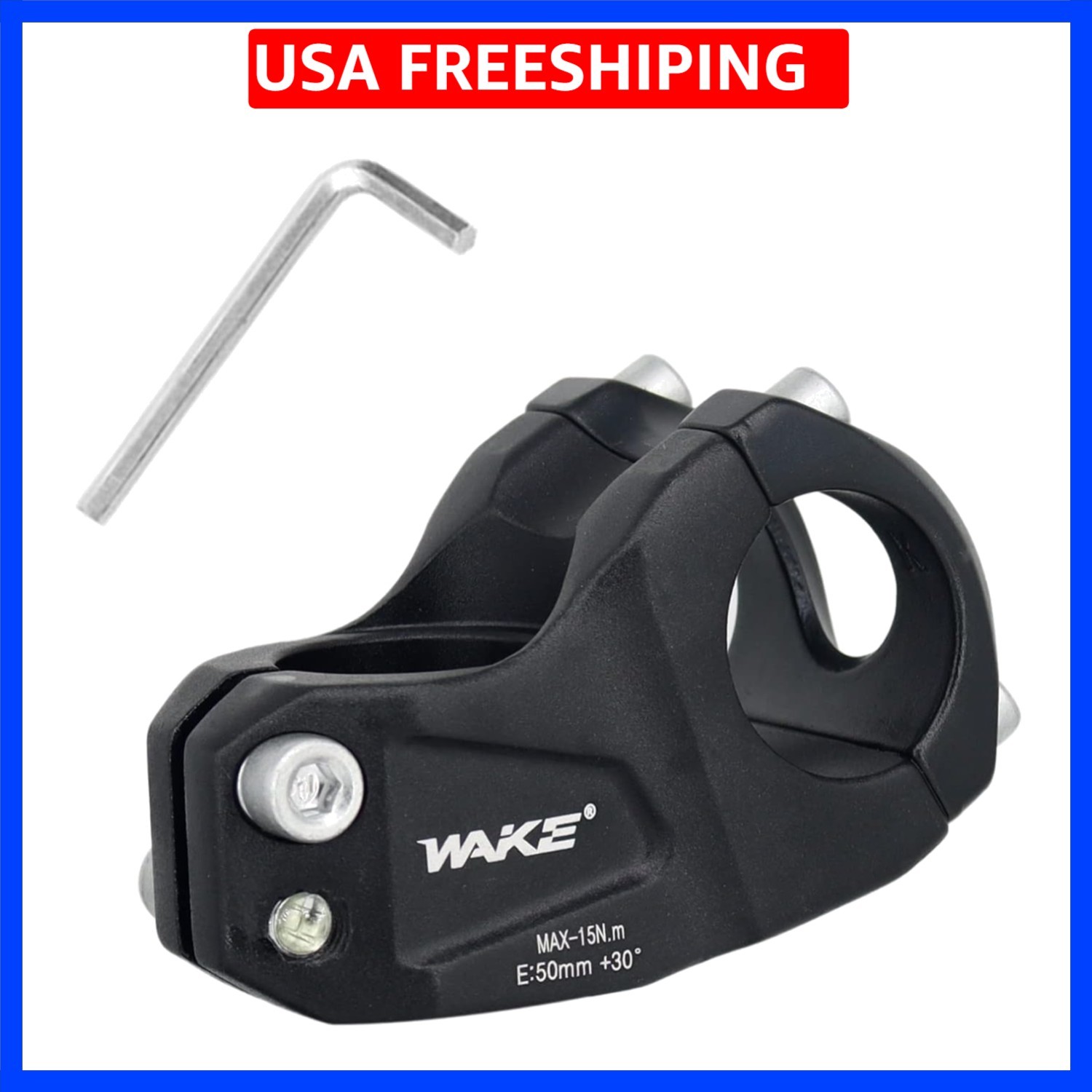 Bicycle Stem 31.8 mm 50 mm Bicycle Handlebar Riser 30 Degree Short Bicycle Ha...