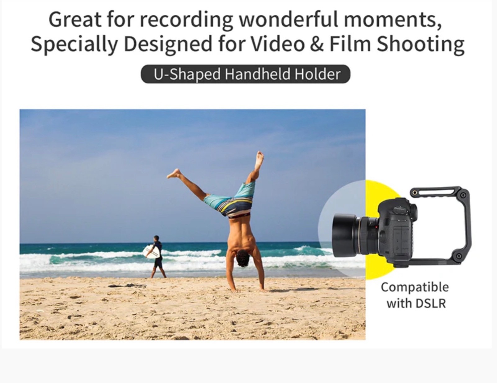 Ordro HC-1 Foldable Handheld Camera Stabilizer Holder for Smooth Shots