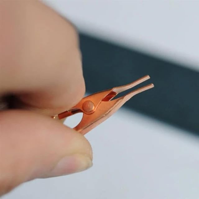 50 Pack Micro Flat Alligator Test Clips 5A Copper Prototyping Soldering Clamps