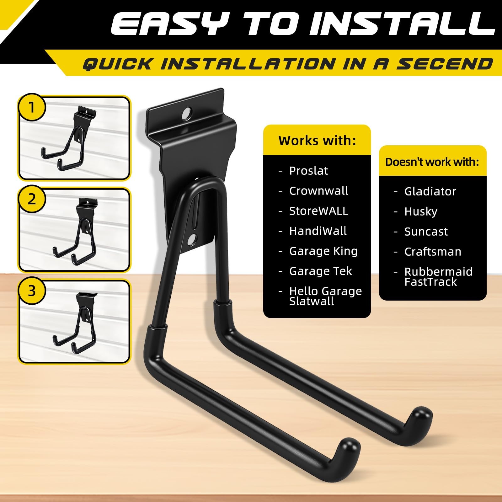 Truxwal 40 Pcs Slatwall Hooks & Hangers – Assortment