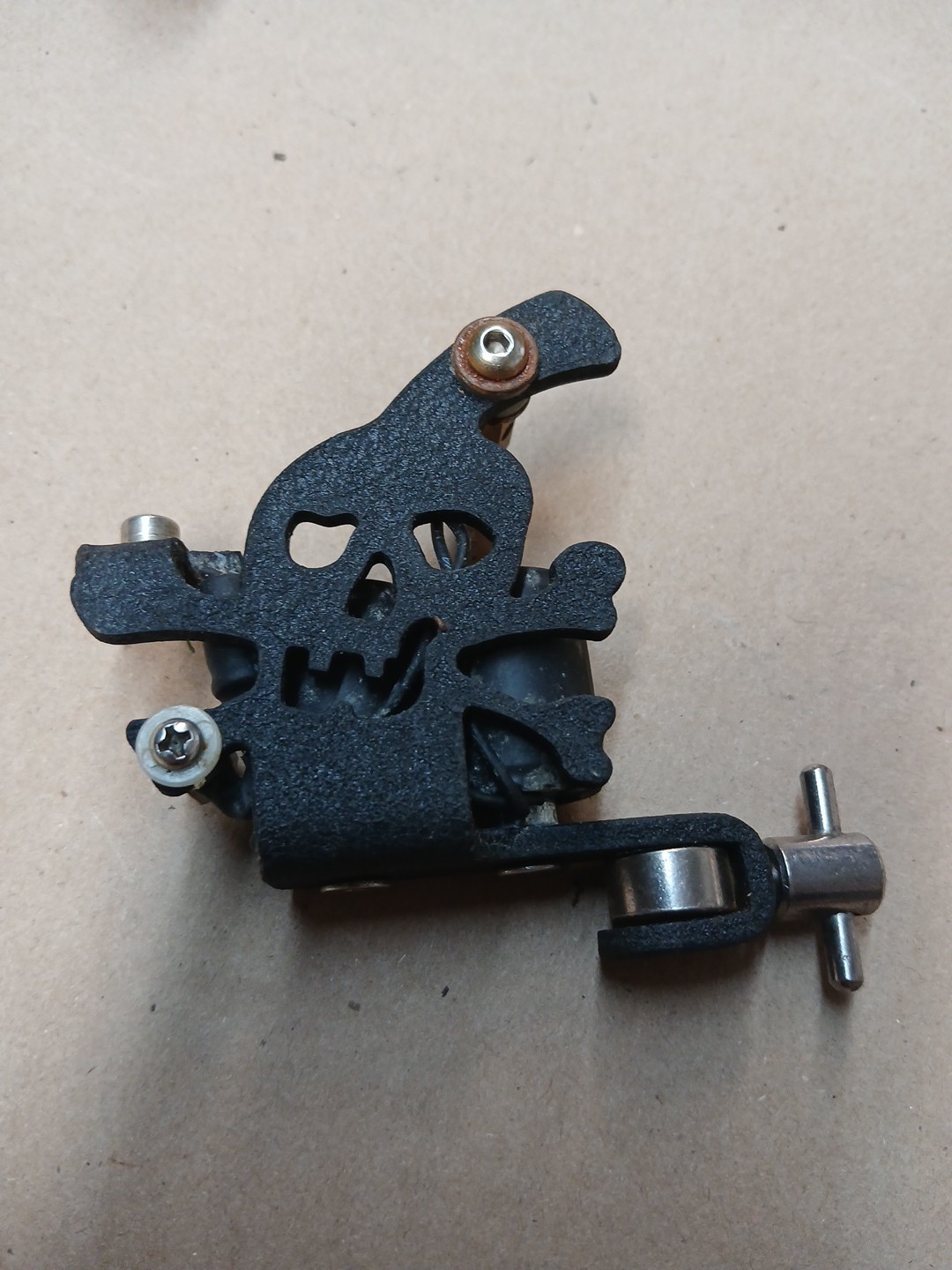Vintage Black Skull Tattoo coil machine  Not Complete See Photos!