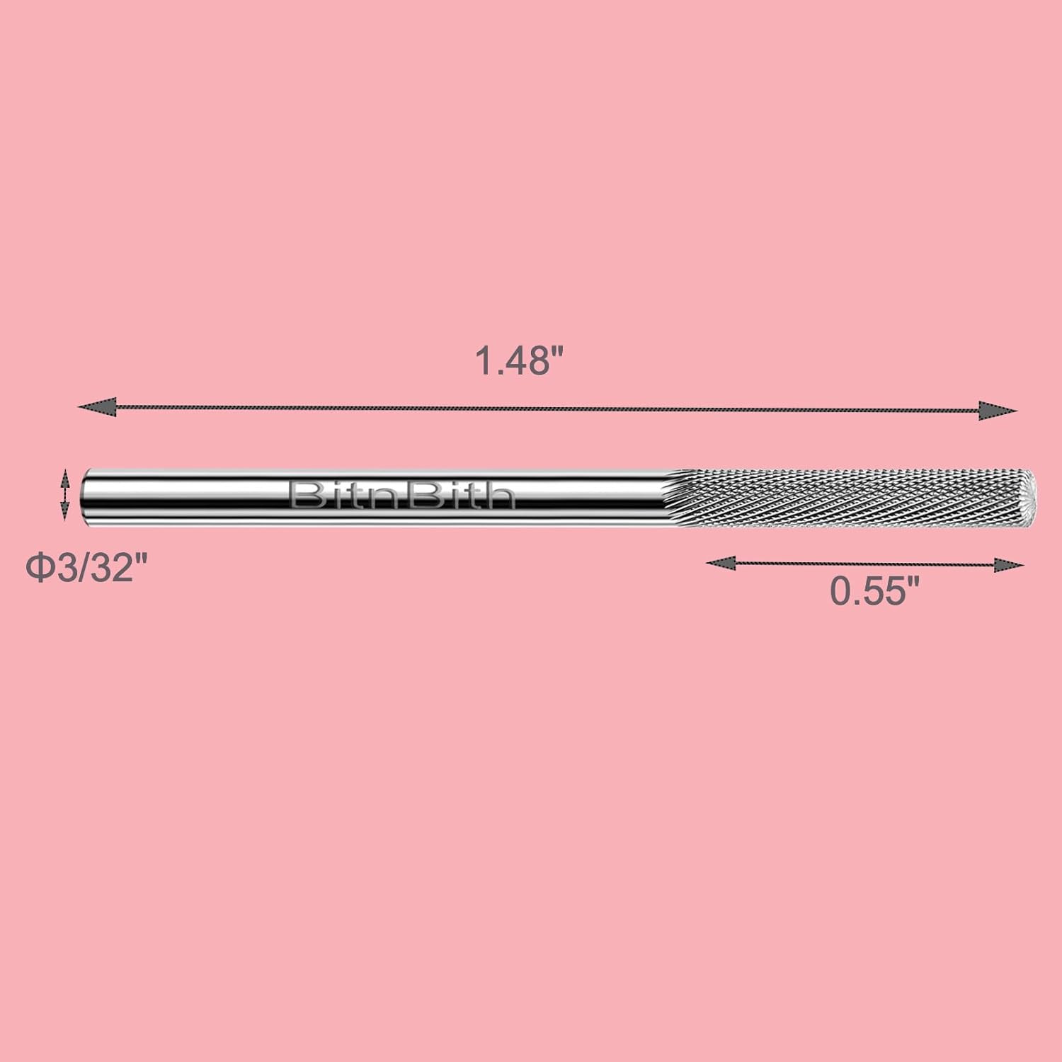 Nail Drill Bit Professional Safety Carbide Nature Nail Buffer Drill Bit 3/32”...