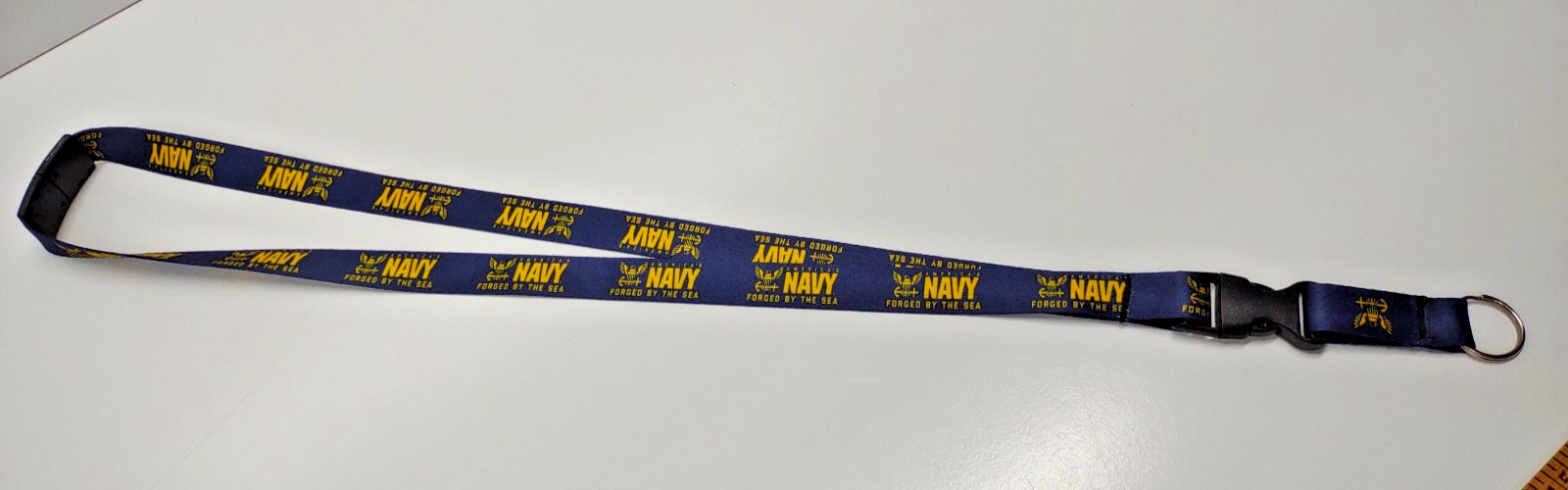 US Navy Neck Lanyard Badge Keychain Keys Forged By the Sea