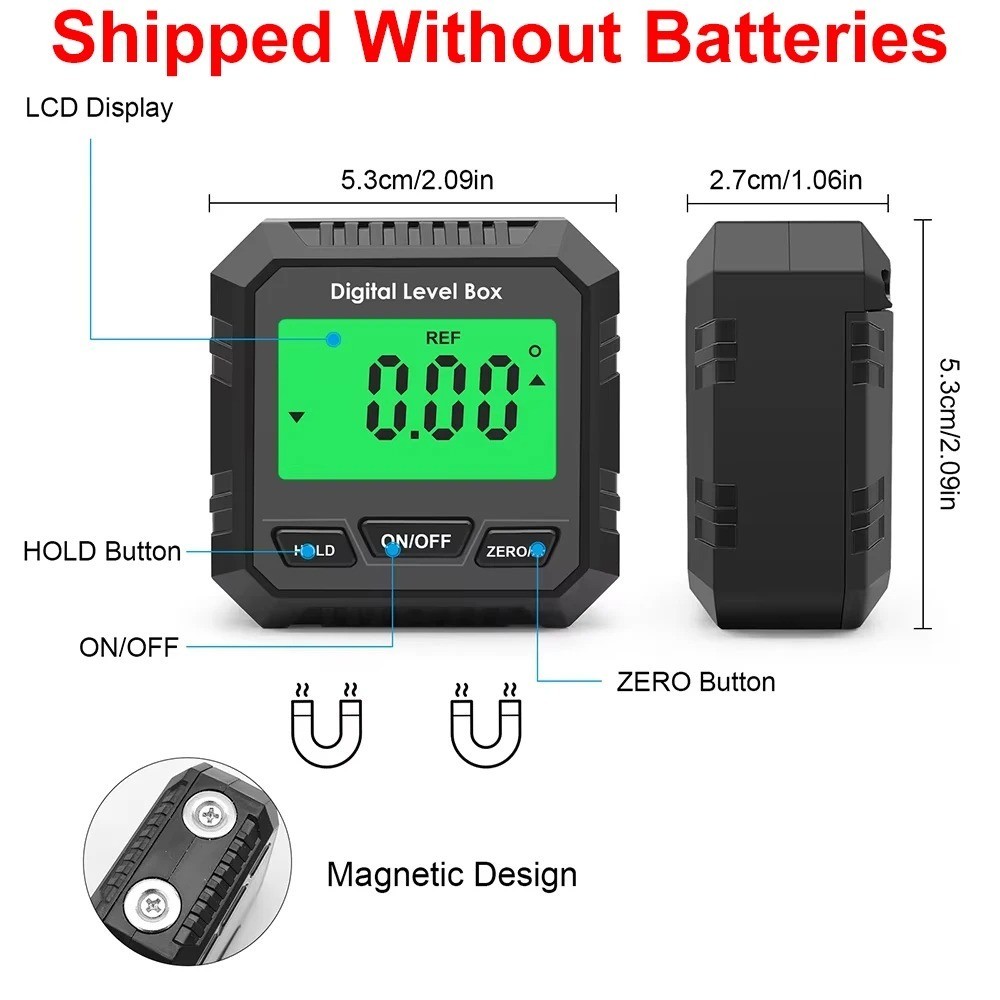 LCD Magnetic Digital Level Box Gauge Angle Meter Finder Protractor Inclinometer