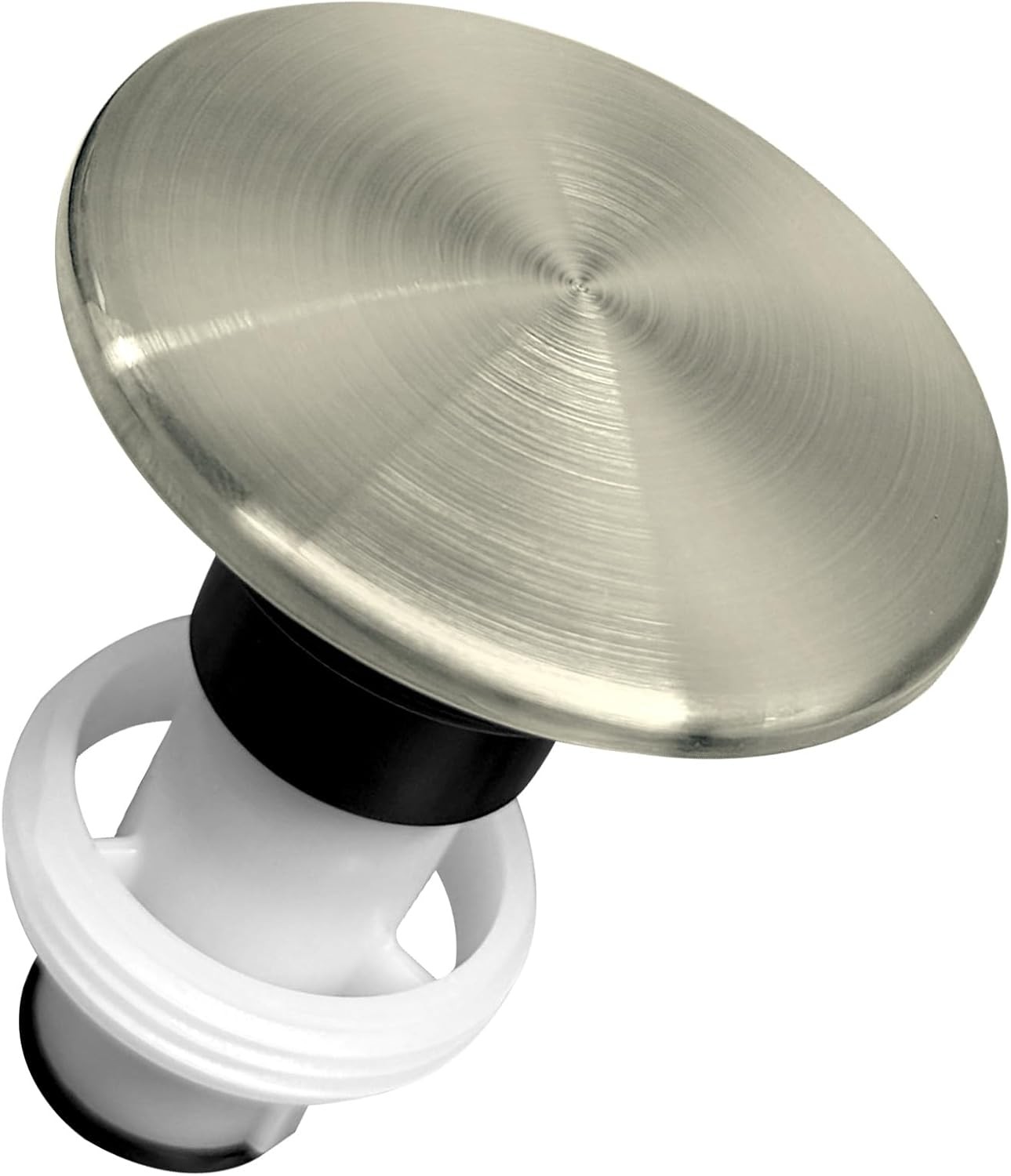 972-098J Plumbing-Equipment Brushed Nickel Drain Sink Stopper, Silver