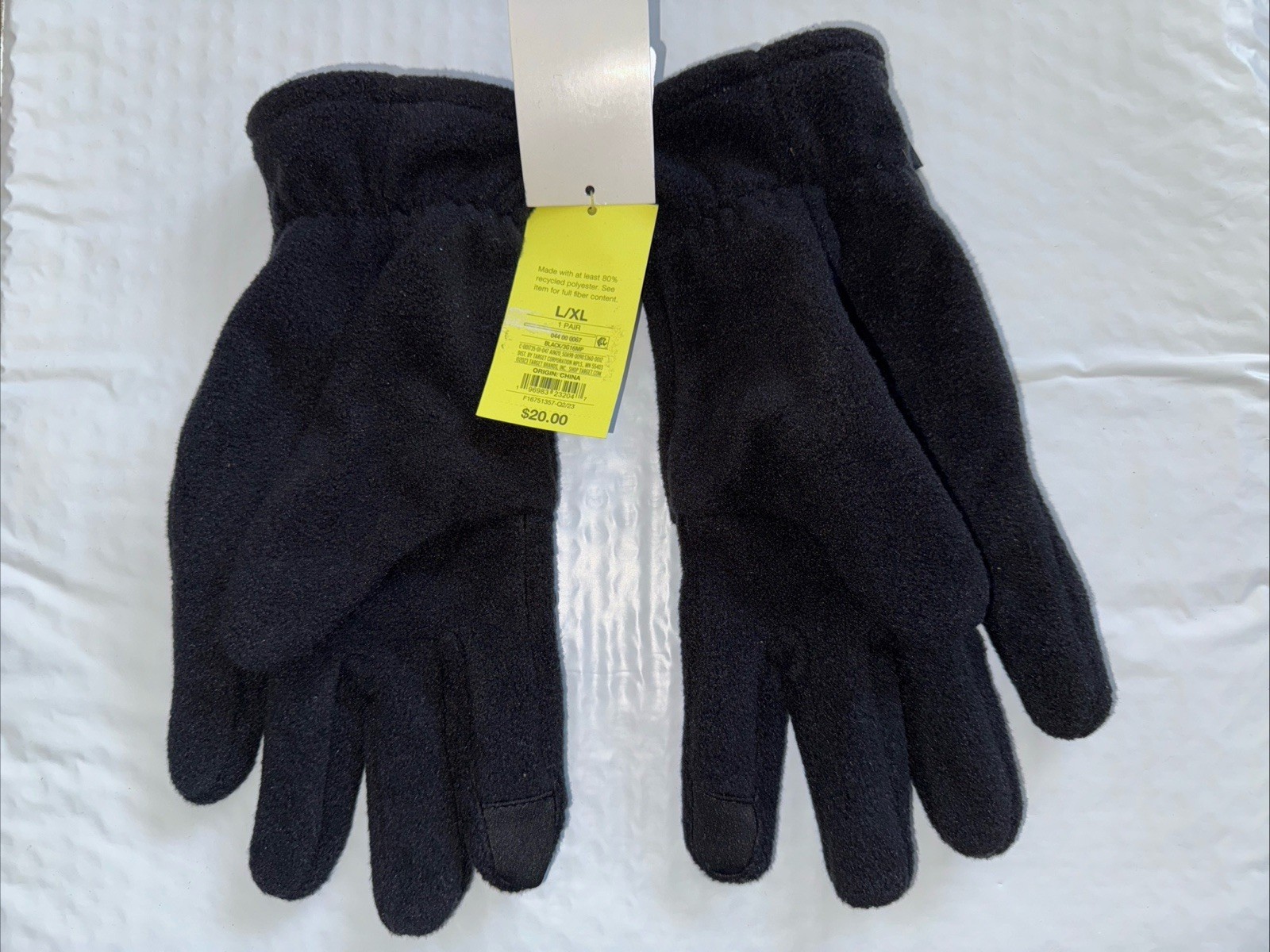 Men's Winter Gloves - All in Motion Black S/M M/L or L/XL touchscreen capatible
