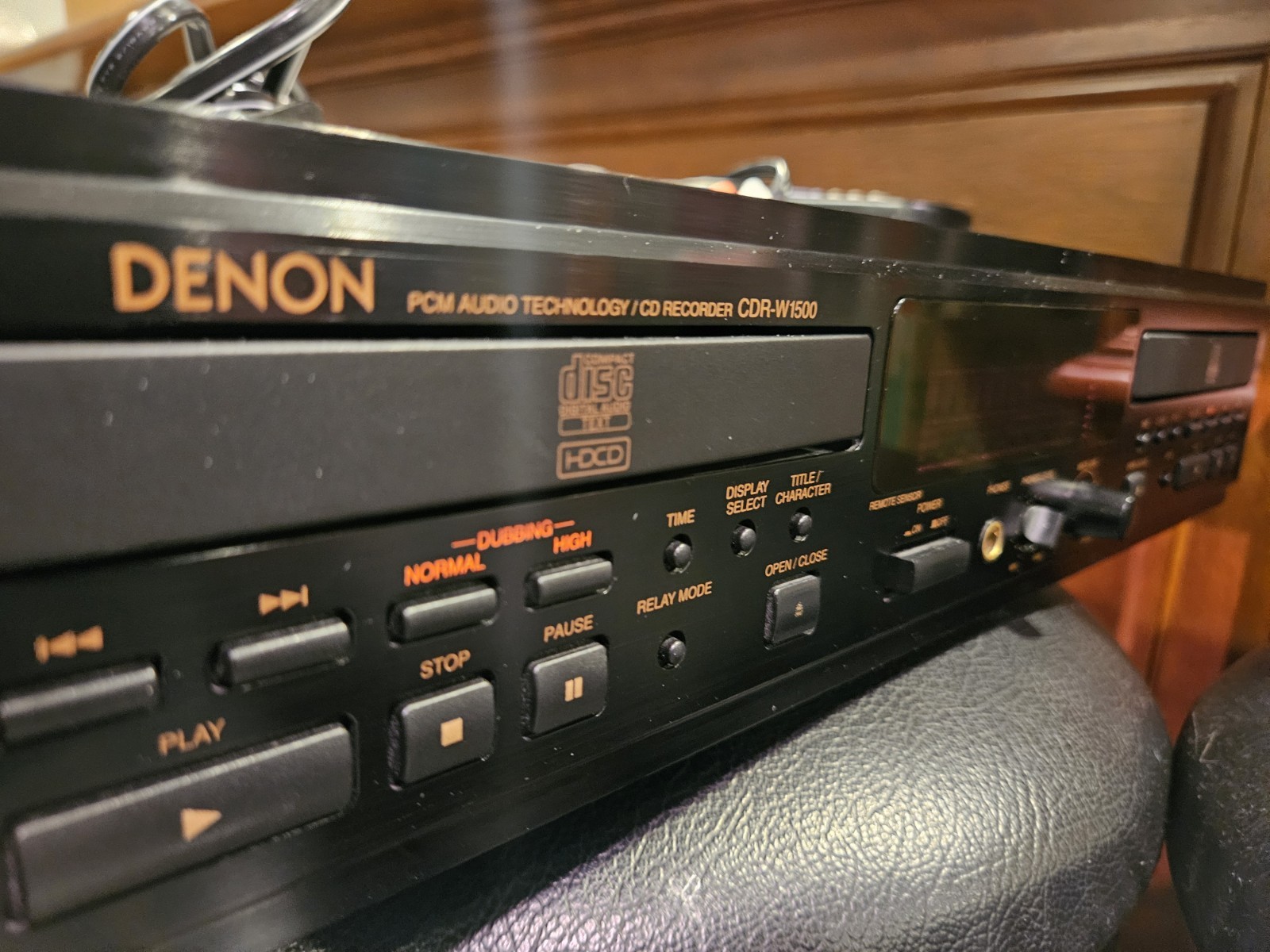 Denon CDR-W1500 Dual Deck CD Recorder PCM Audio W/ Remote, RCA Cables, Sharp!!