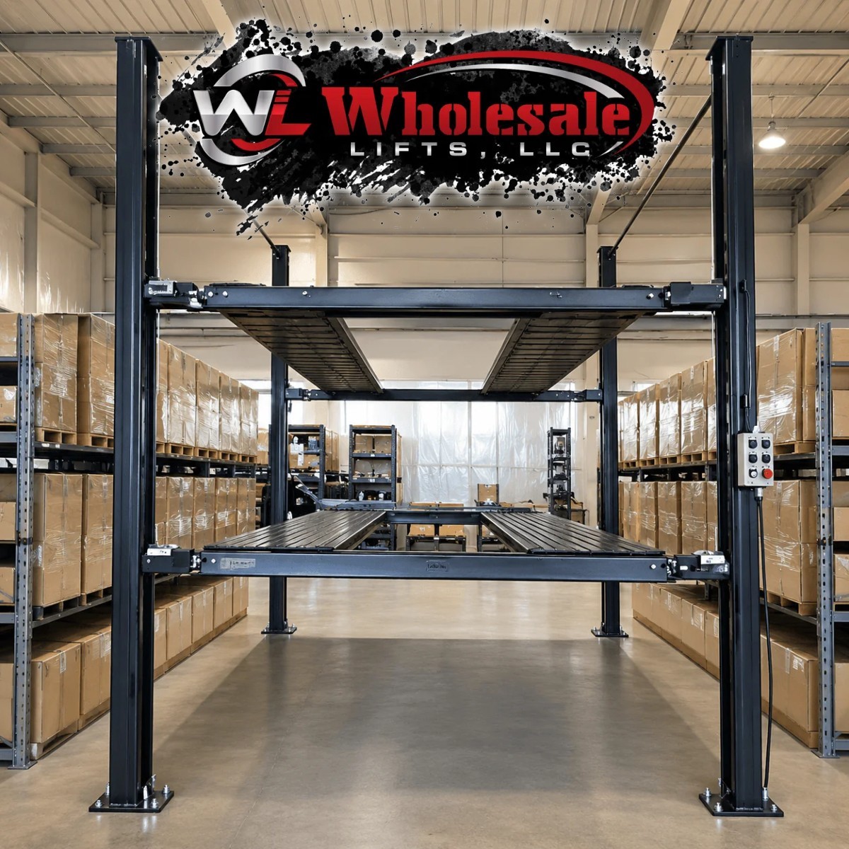 Triumph NSS-5X2 10,000 lb Triple Stacker Service Storage 4-Post Automotive Lift