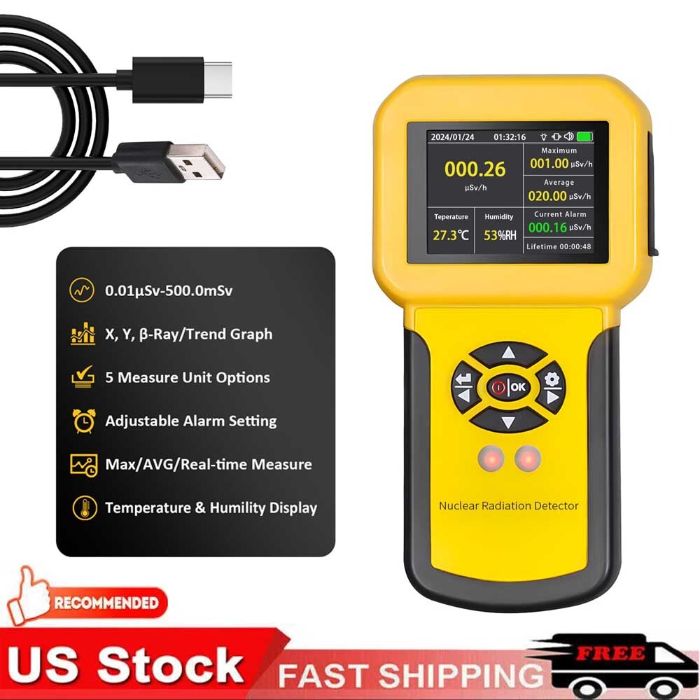 Portable Nuclear Radiation Detector GM Geiger Counter Tube β γ X-Ray Dosimeter