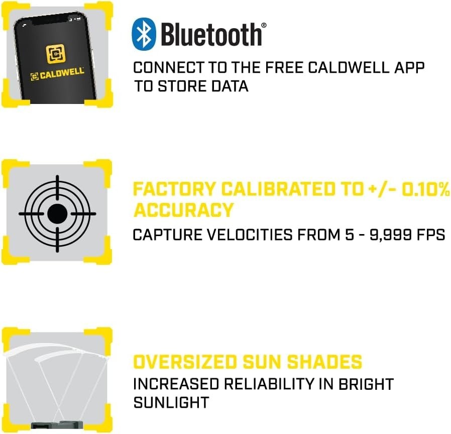 Ballistic Precision Chronograph with Bluetooth & Large LCD Screen for Shooting