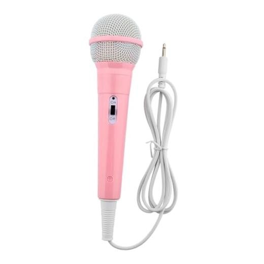 Wired Microphone, Wired Dynamic Microphone 3.5mm Jack Lightweight No Pink