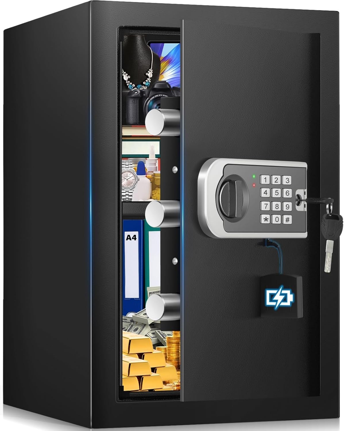 2.8 Cuft Home Safes Water and Fireproof Anti-Theft Security Digital Safety Box
