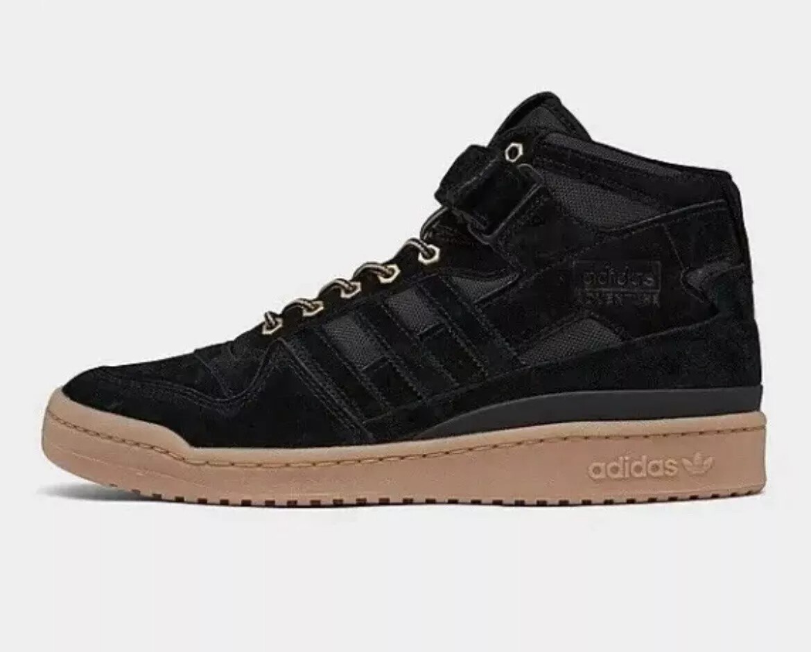 Adidas Forum Mid Originals - Size 10.5/11/12 Men`s Sneakers Black Gum GZ4620 NEW
