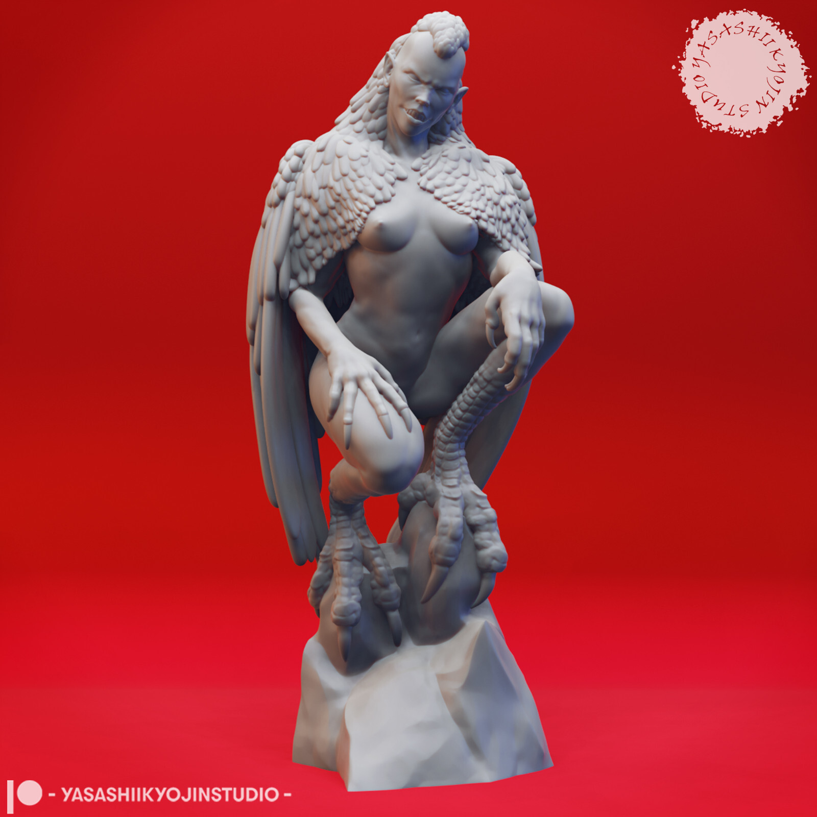Harpy B - Yasashii - Monster Dungeons and Dragons 32mm Fantasy D&D Roleplay