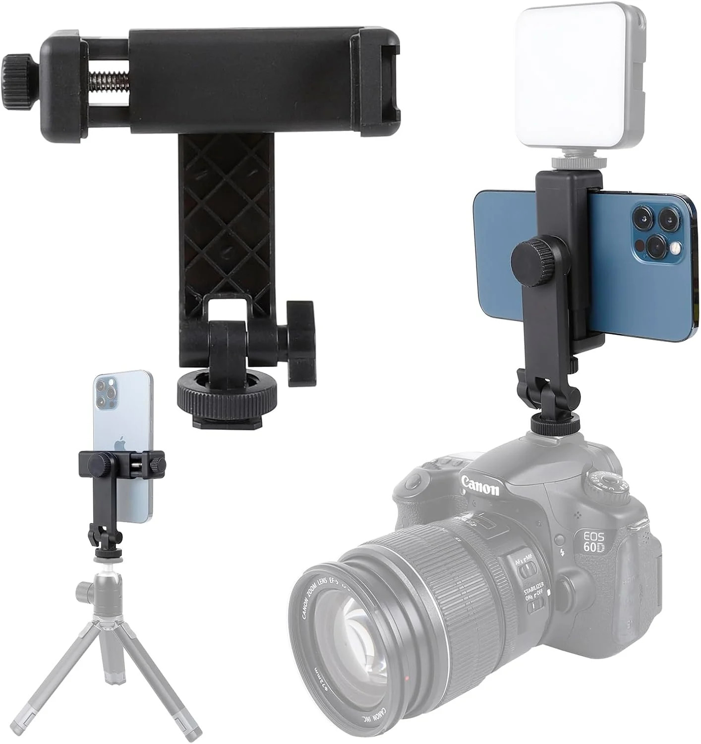 Multifunctional Universal Cell Phone Tripod Mount Adapter 360 Rotation Camera Ho