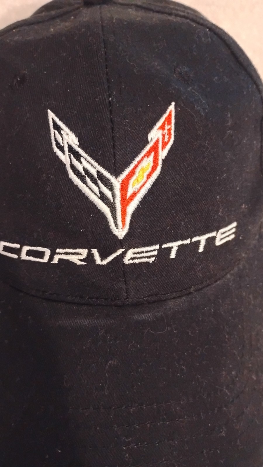 Chevrolet Corvette C7 Logo Black Baseball Hat Cap