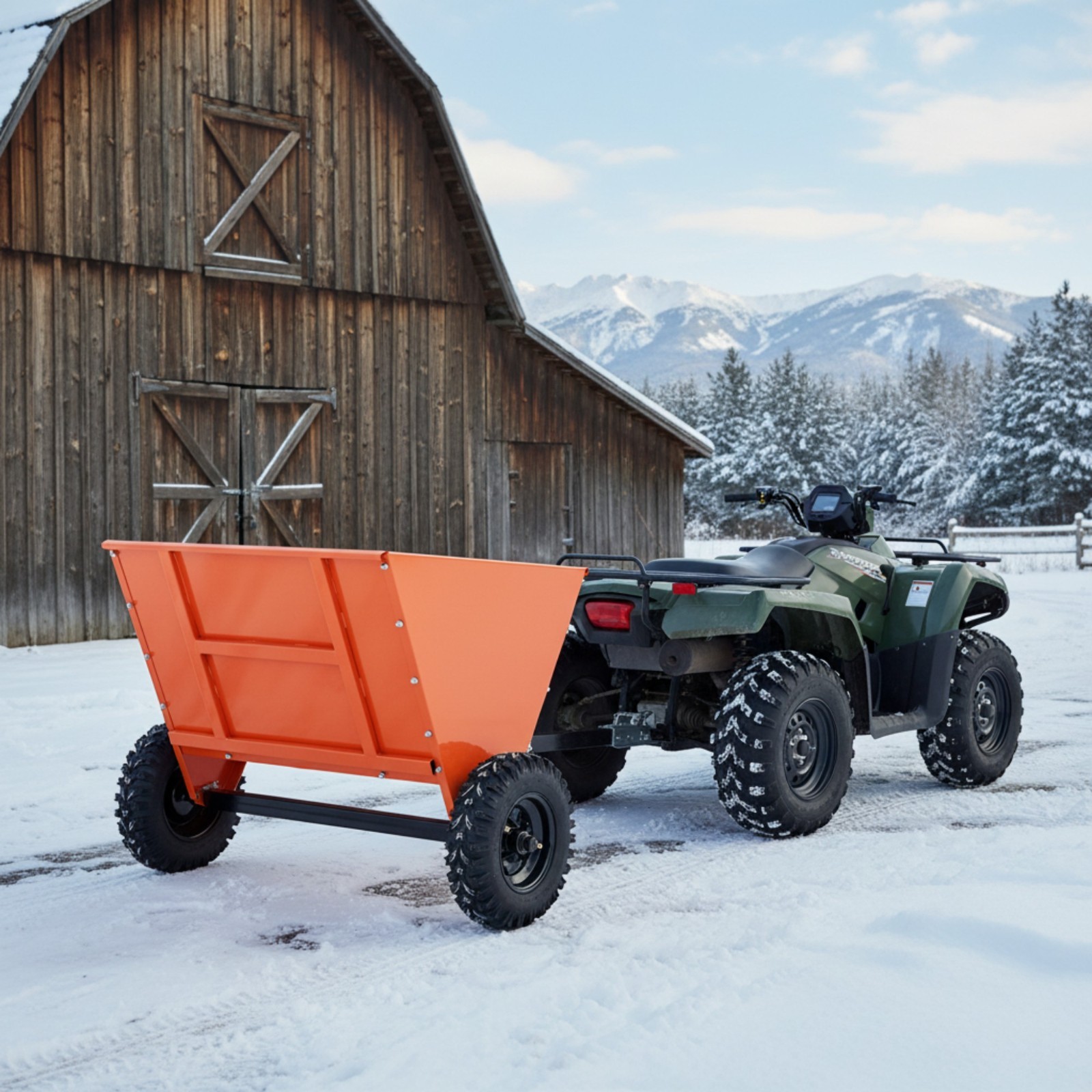 270L Sand & Gravel Spreader/Gritter, Utility Tow-ATV/UTV Lawn Tractor Spreader