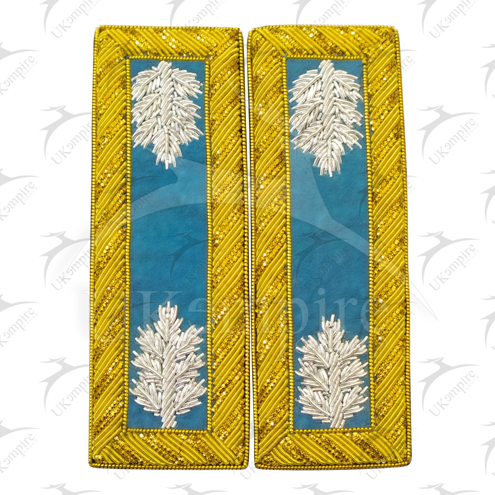 Civil War Officer Shoulder Boards (Lieutenant Colonel Silver Oak Leaf) Infantry