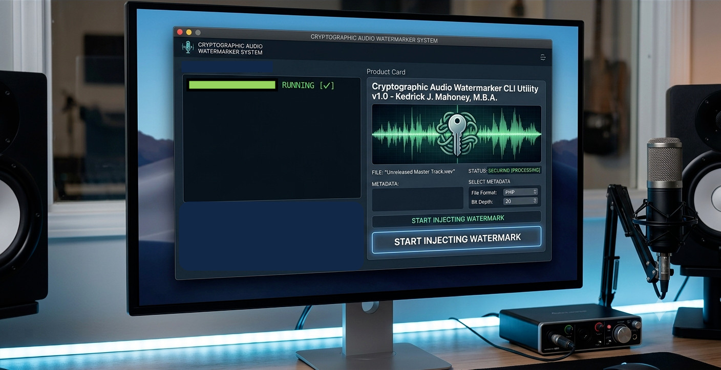 Cryptography Audio Watermarker - Artist Bank - Music Audio Software - NEW