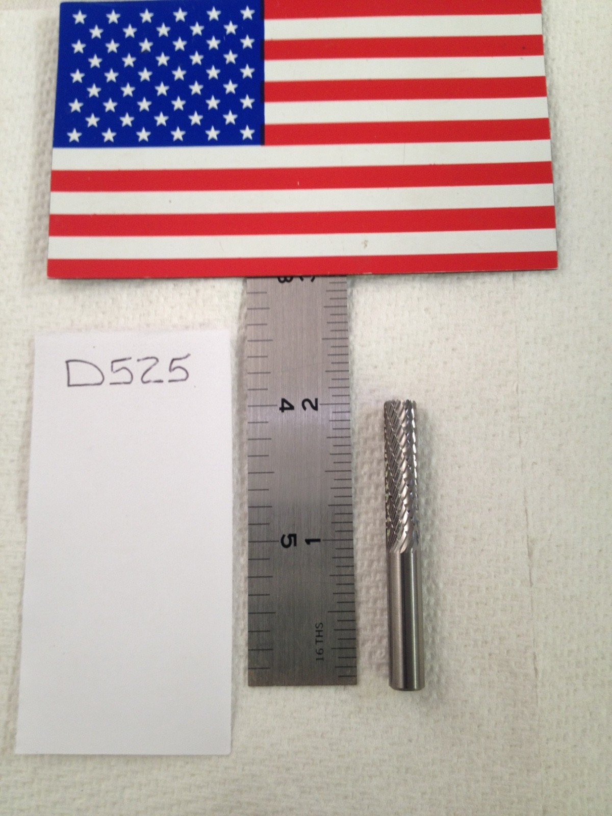 NEW FALCON / SGS  1/4" (.250) SHANK CARBIDE BURR DOUBLE CUT SB-1L END CUT {D525}