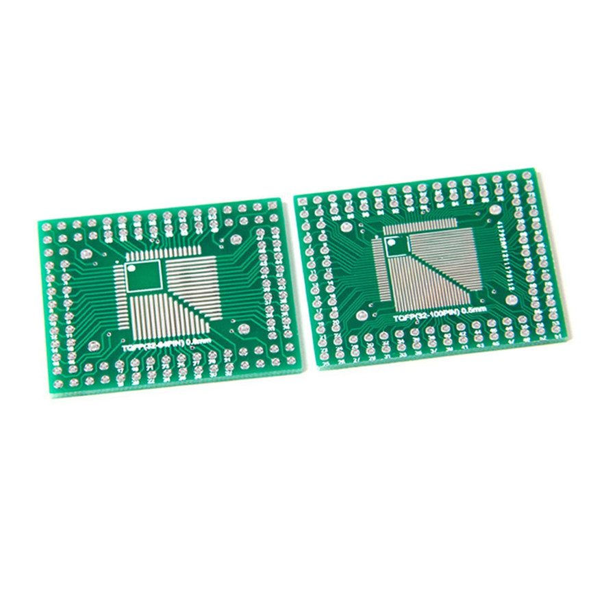 5 Pcs QFP/TQFP/FQFP/LQFP 32/44/64/80/100 To DIP Adapter PCB Board Converter