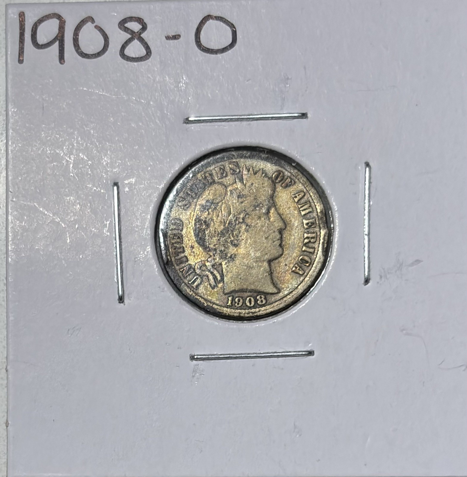 1908 O Barber Silver Dime New Orleans Better Date