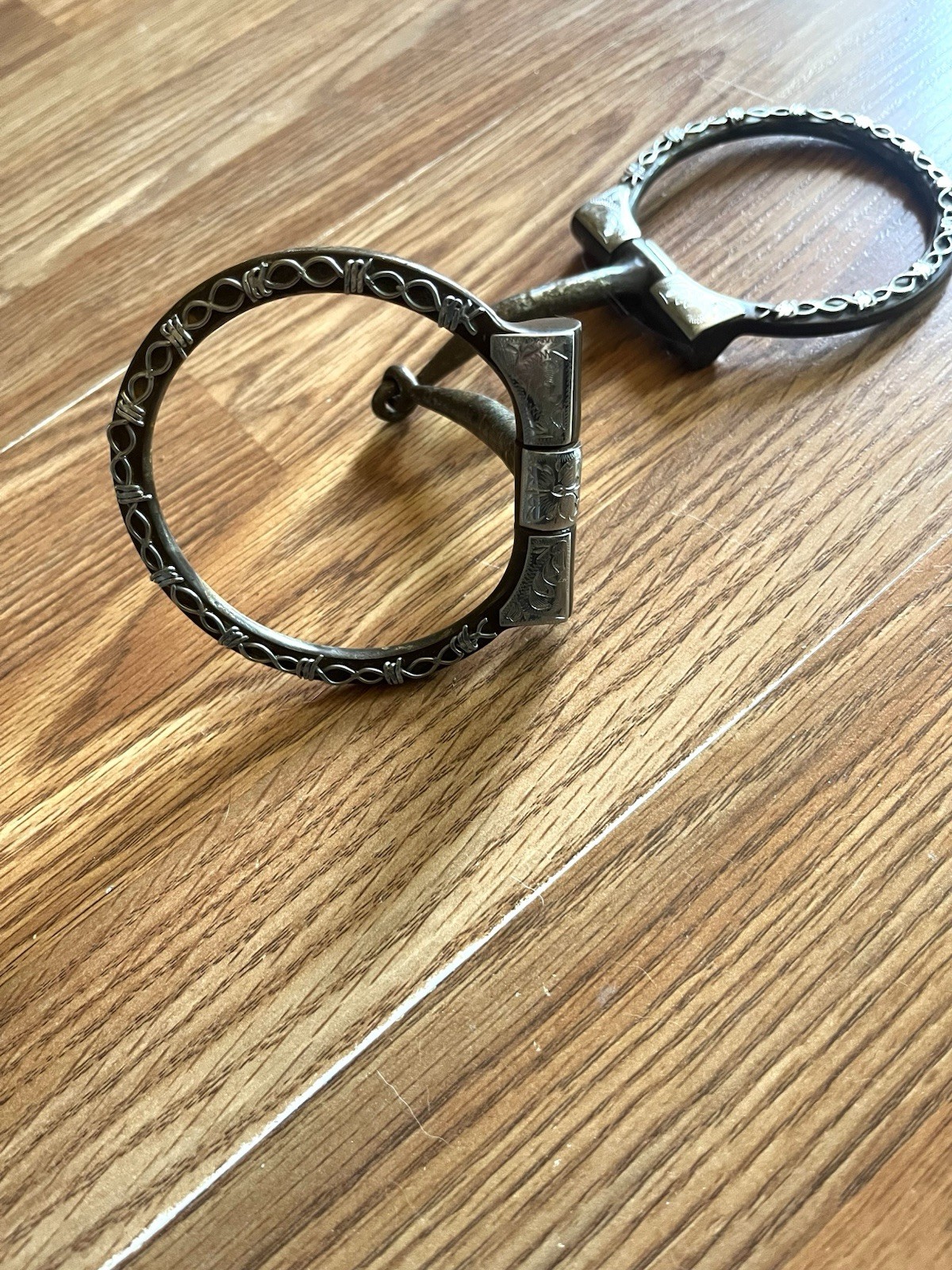 AQHA Legal German Silver Show Western  D Dee Ring Snaffle Bit 5” Mouthpiece