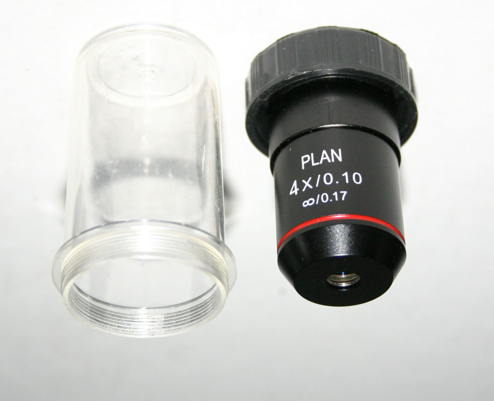 Fisher AMG 4X Plan Infinity Corrected Microscope Objective New