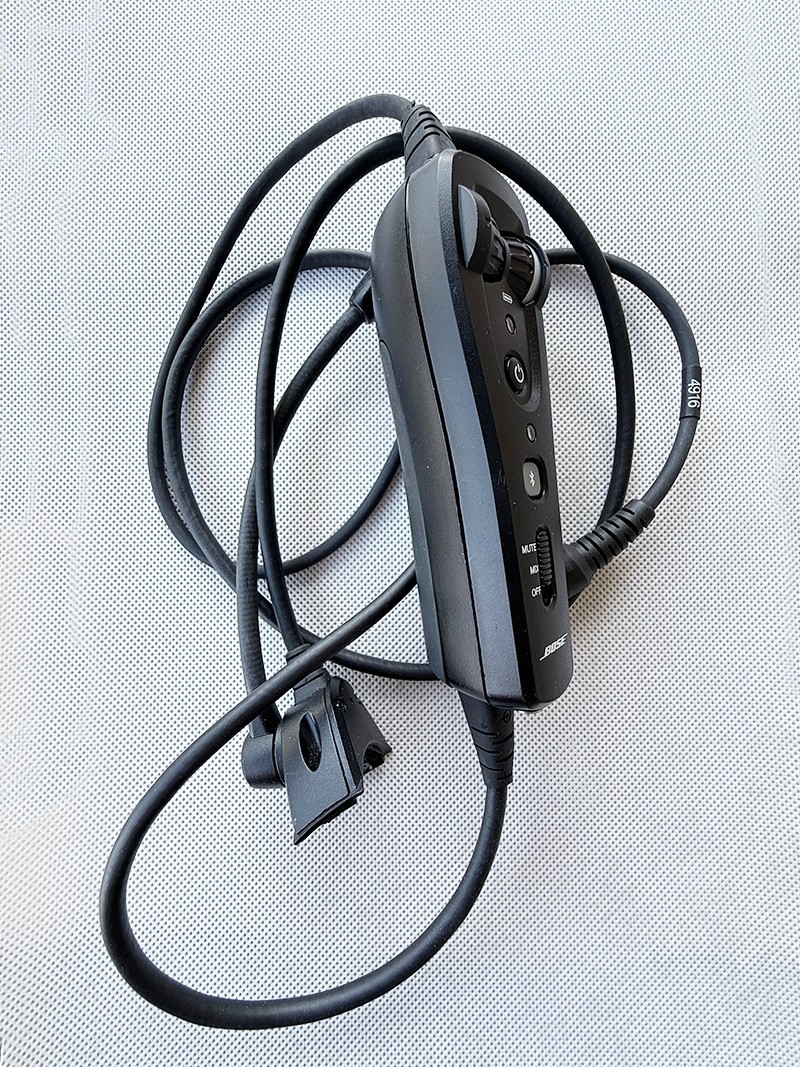 Bose A20 Bluetooth Control Module Triple Cable Boom Mic LEMO 6 Pin Plug