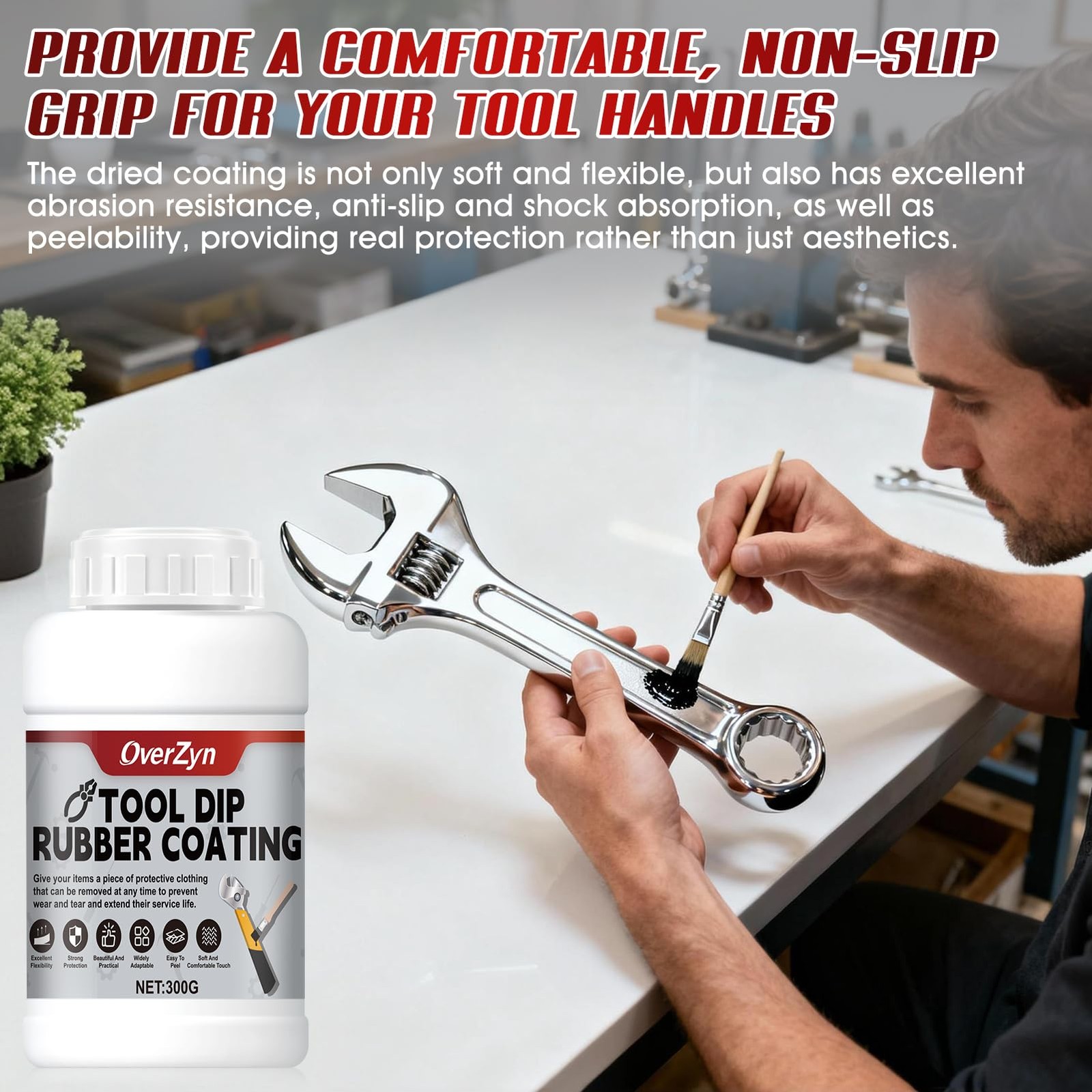 10.5oz Rubber Dip for Tools, Tool Dip Rubber Coating, Tool Handle Dip Coating...