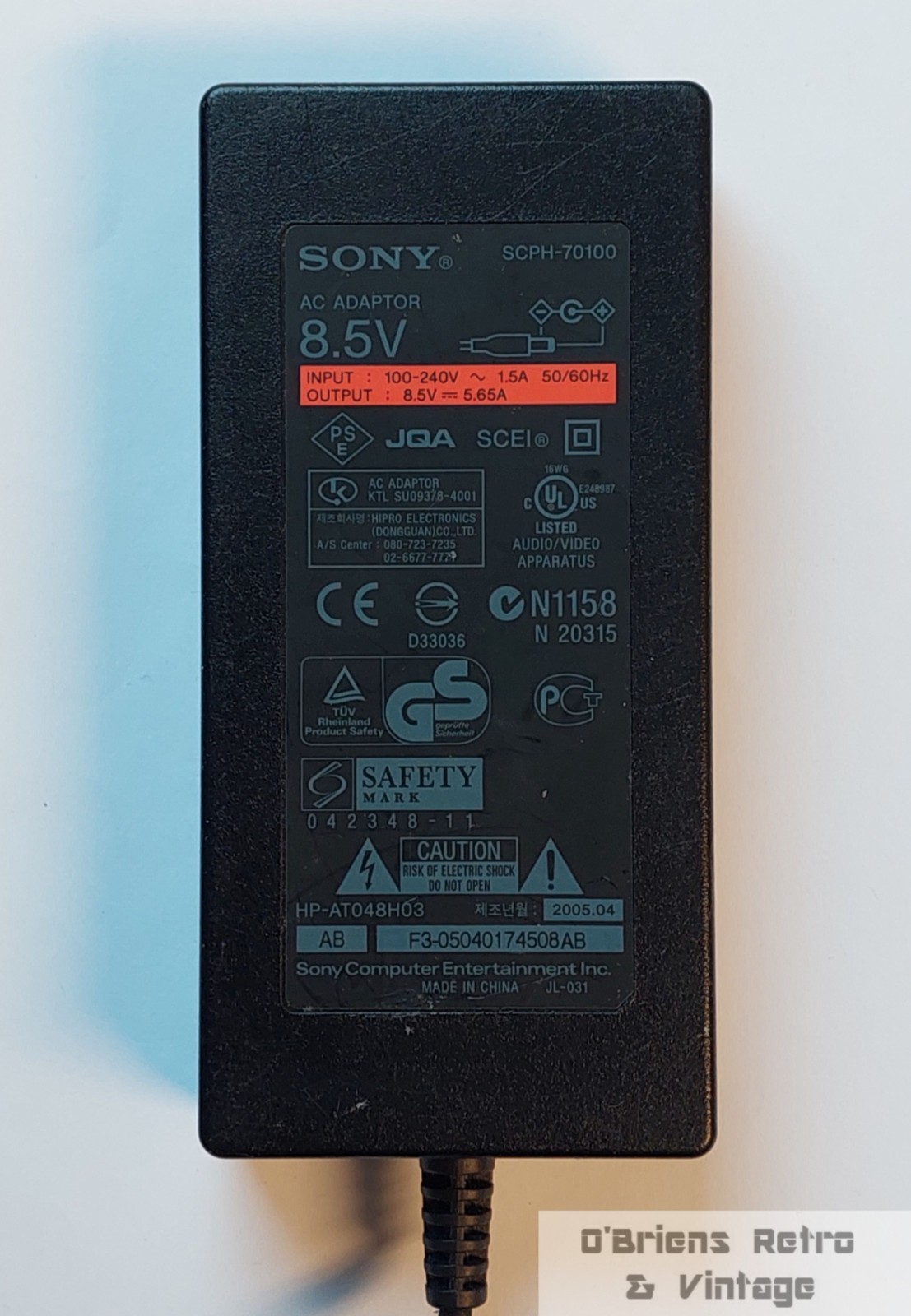 Sony PlayStation 2 Slim AC Adapter – SCPH-70100 8.5V - Tested & Working