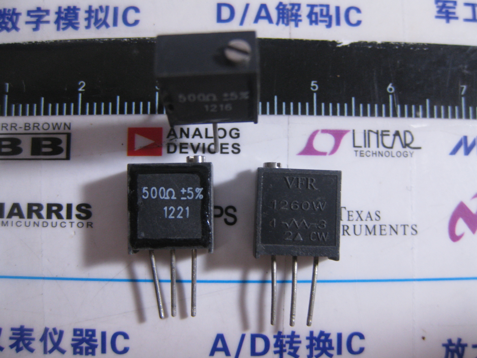 1X 1260W 500R 5% Trimmer Resistors Through Hole 500ohms 1/4w Y0069500R000J0L