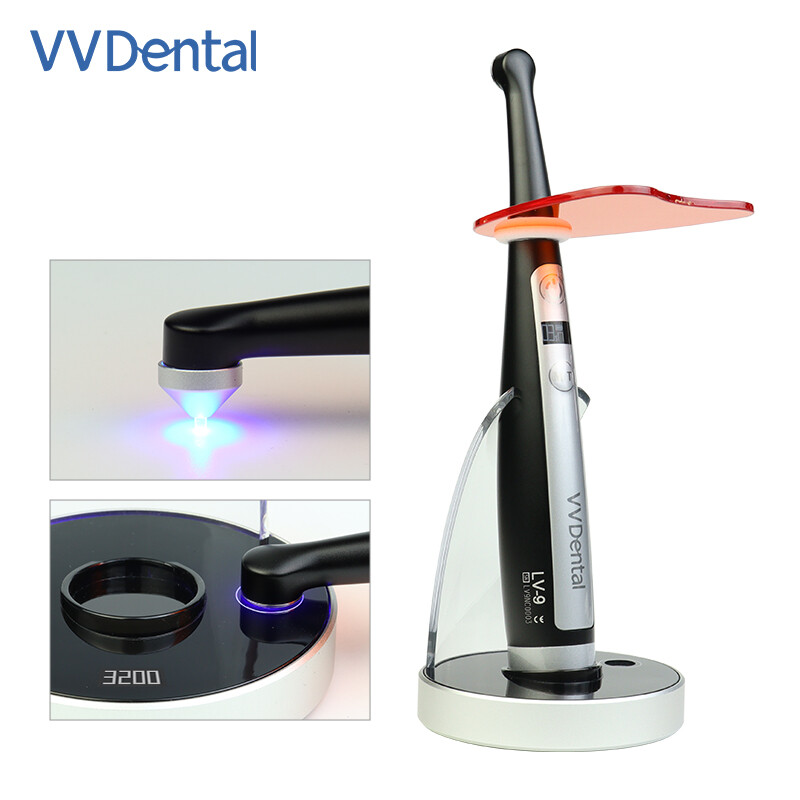 1s Dental Wireless Cordless LED Curing Light 3300mW Resin Cure Lamp Tool 6 Modes