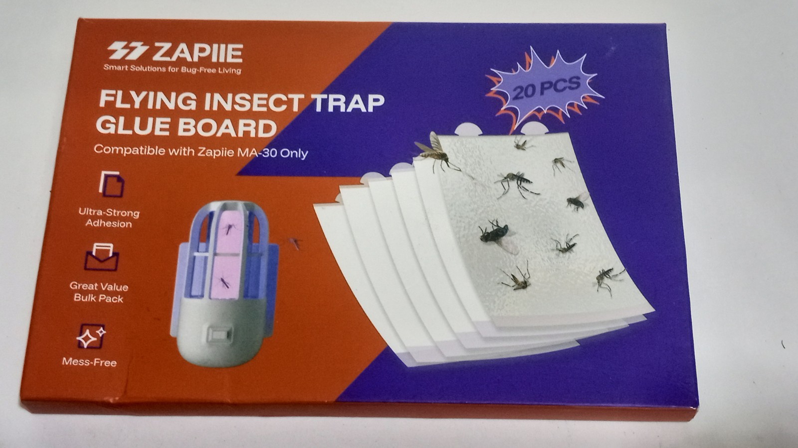 Zapiie Flying Insect Trap Refill Glue Board Package for Zapiie MA-30 Only! RARE!