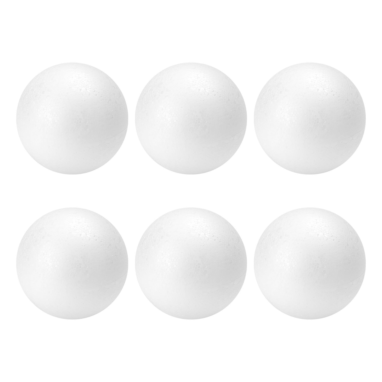 TFARC FOAM 6 Pack Balls for Crafts, 4-Inch Round White Polystyrene Spheres DIY
