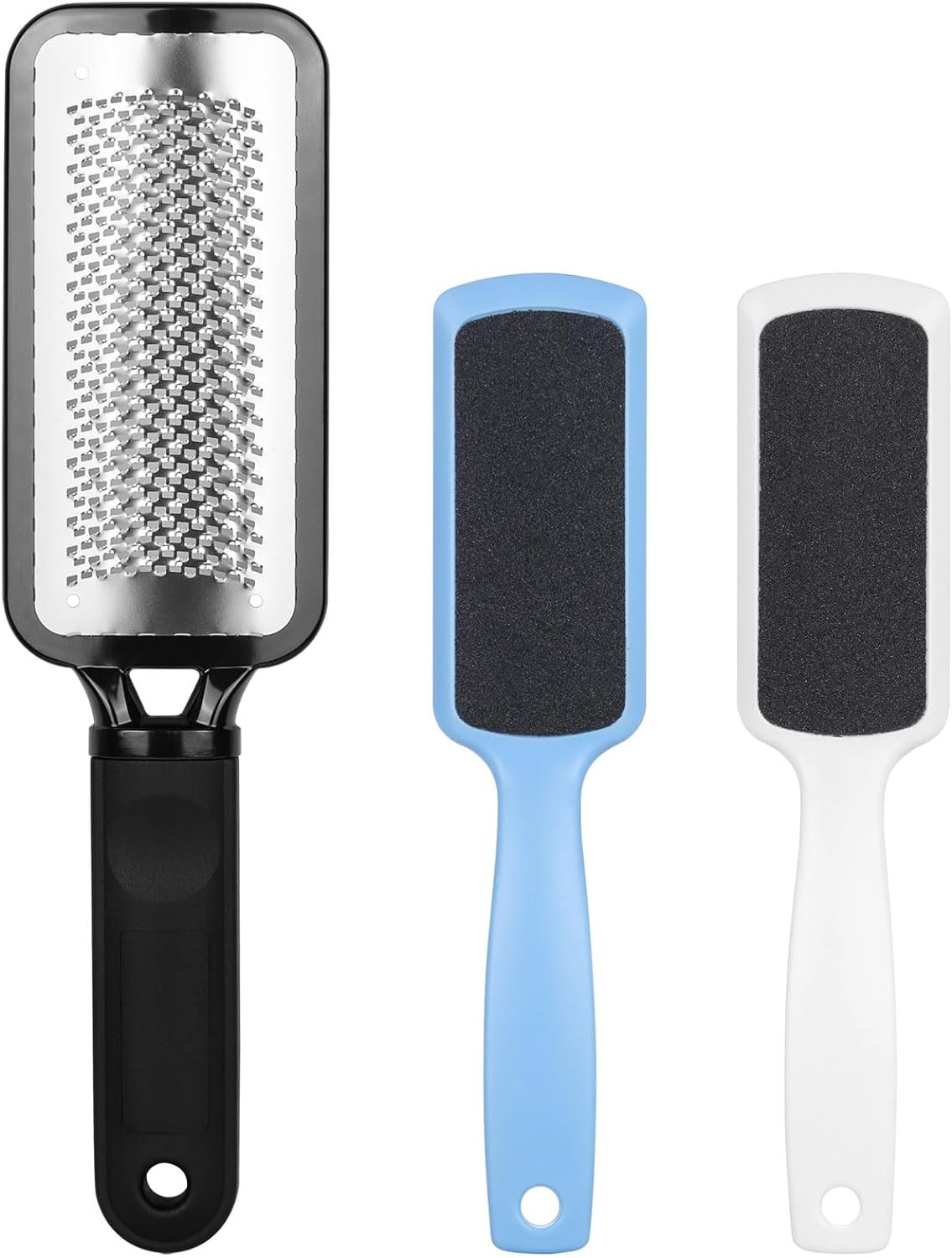 3 Pieces Colossal Foot Files Kit Foot Scrubber Foot Rasp and Double-Sided Heel F